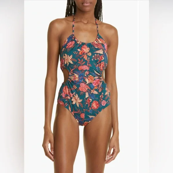 ULLA JOHNSON ‘MABEL PRINT RUCHED CUTOUT’ SWIMSUIT, Medium, $425 - Picture 6 of 15